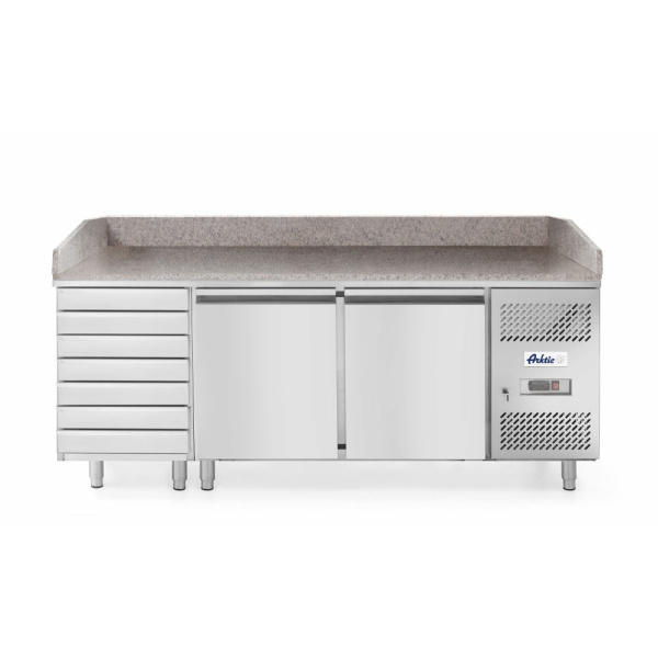Saladette pizza avec 2 portes et 7 tiroirs 280L