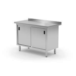 Table de travail armoire murale avec portes coulissantes - soudée