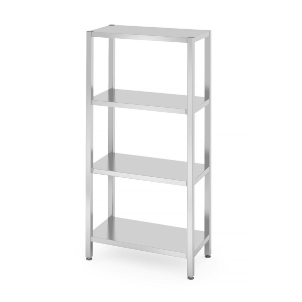 Rack de stockage avec 4 étagères pleines – vissé, HENDI, Kitchen Line, 800x400x(H)1800mm