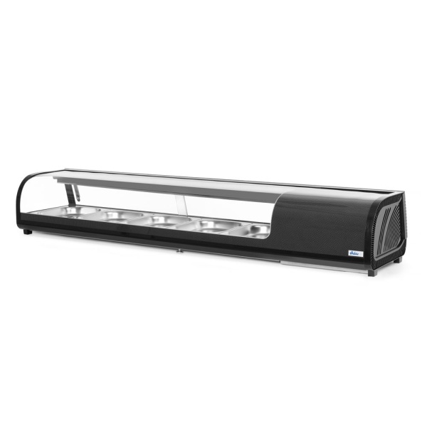 Présentoir à sushis, Arktic, Noir, 220-240V/190W, 1800x420x(H)265mm - Image 2