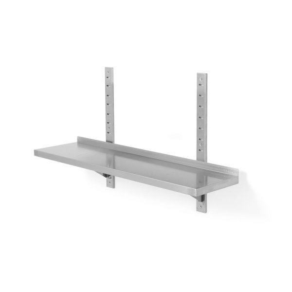 Étagère murale réglable, simple, avec 2 supports, HENDI, 4 u., 1400x300x(H)600mm - Image 3
