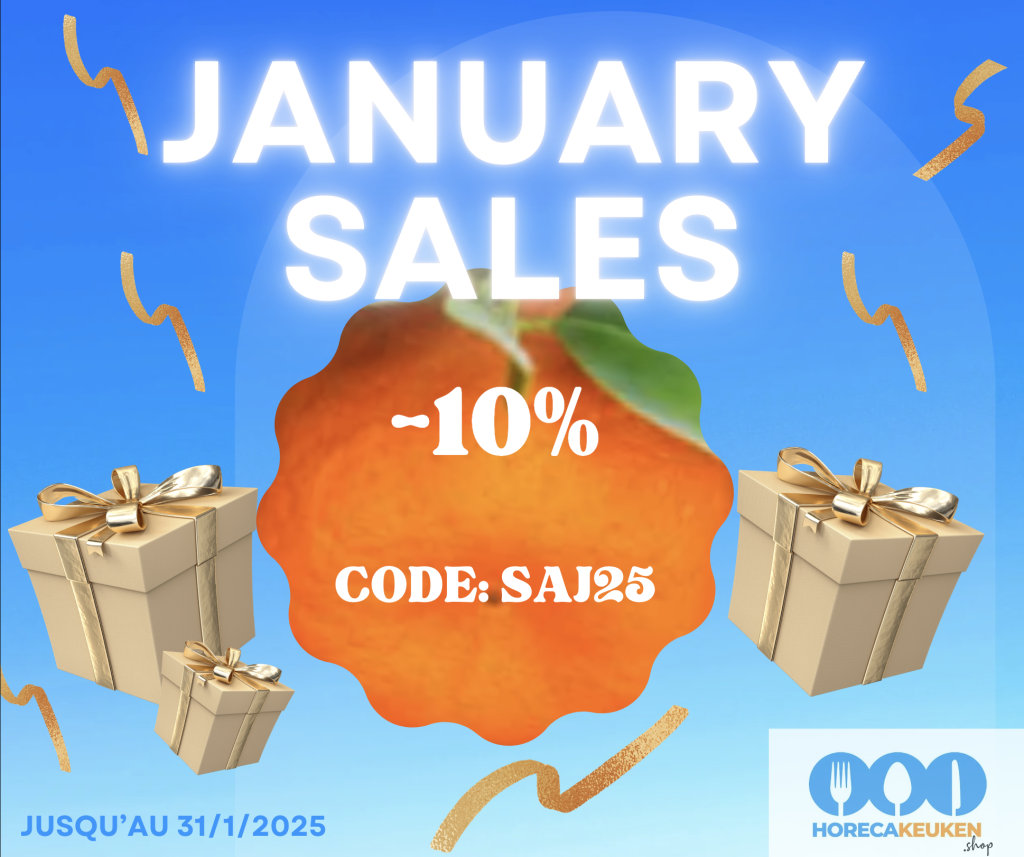 Affiche des soldes de janvier avec code promo