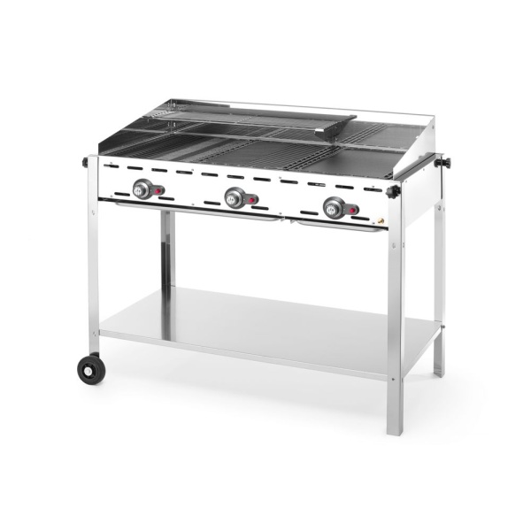 Barbecue Green Fire avec 3 brûleurs, HENDI, Profi Line, 17,4kW, 1078x612x(H)825mm - Image 2