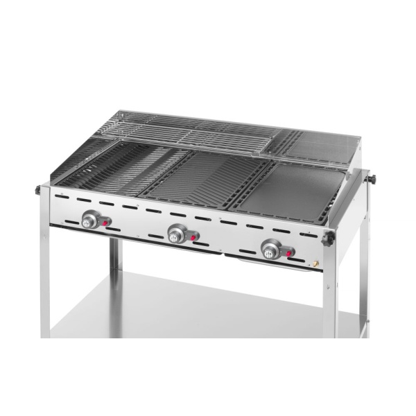 Barbecue Green Fire avec 3 brûleurs, HENDI, Profi Line, 17,4kW, 1078x612x(H)825mm - Image 4
