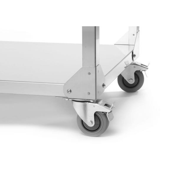 Barbecue Green Fire avec 4 brûleurs, HENDI, Profi Line, sur support avec roulettes, Gris clair, 22kW, 1400x612x(H)825mm - Image 5