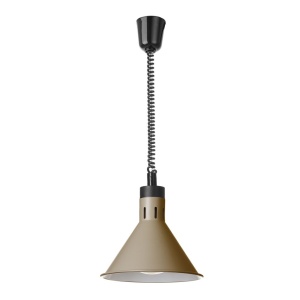 Lampe chauffante conique réglable, HENDI, Beige, 230V/250W, ⌀275x(H)250mm