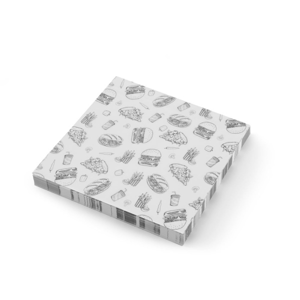 Papier sulfurisé, HENDI, Motif illustration fast food, 500 u., 305x305mm - Image 2