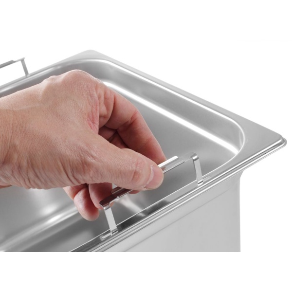 Bac GN avec poignées pliables, HENDI, GN 1/2, 6,25L, 325x265x(H)100mm - Image 3