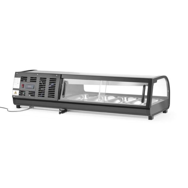 Vitrine à sushis, Arktic, Capacité : 5 x GN 1/2 (H)40 mm (bacs inclus)., Noir, 220-240V/190W, 1800x420x(H)265mm - Image 8