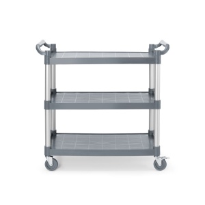 Chariot de service en polypropylène 3 étagères, grand, AmerBox, 1010x500x(H)960mm