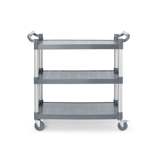 Chariot de service en polypropylène 3 étagères, grand, AmerBox, 1010x500x(H)960mm