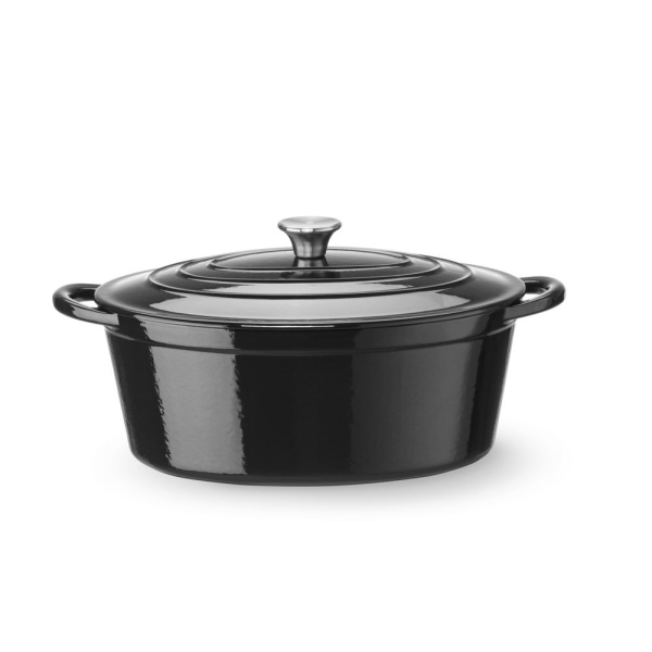Cocotte en fonte émaillée, HENDI, 6,88L, Rouge, 405x255x(H)134mm - Image 6