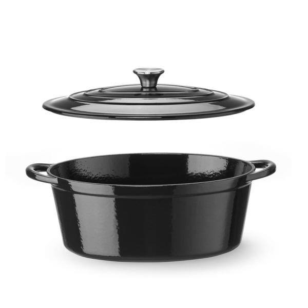 Cocotte en fonte émaillée, HENDI, 4,4L, Rouge, 365x290x(H)115mm - Image 8