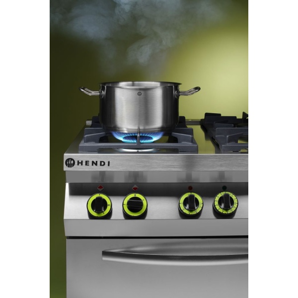 Cuisinière à gaz 4 feux avec four à convection GN 1/1, HENDI, Kitchen Line, 230V/3000W, 19kW, 800x722x(H)900mm - Image 7