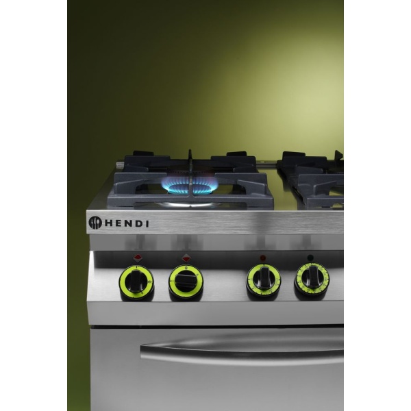 Cuisinière à gaz 4 feux avec four à convection GN 1/1, HENDI, Kitchen Line, 230V/3000W, 19kW, 800x722x(H)900mm - Image 6