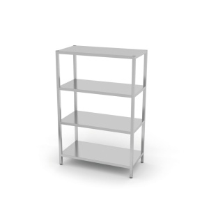 Rack de stockage avec 4 étagères pleines – vissé, HENDI, Kitchen Line, 1000x400x(H)1800mm
