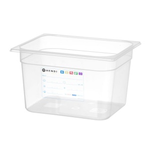 Bac Gastronorme 1/2, HENDI, GN 1/2, 12,5L, Transparent, 325x265x(H)200mm
