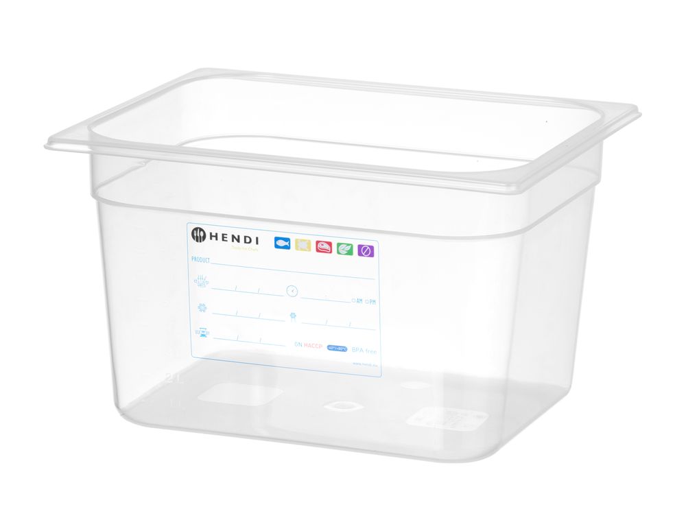 Bac Gastronorme 1/2, HENDI, GN 1/2, 9,5L, Transparent, 325x265x(H)150mm - Image 2