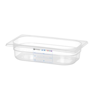 Bac Gastronorme 1/4, HENDI, GN 1/4, 1,8L, Transparent, 265x162x(H)65mm