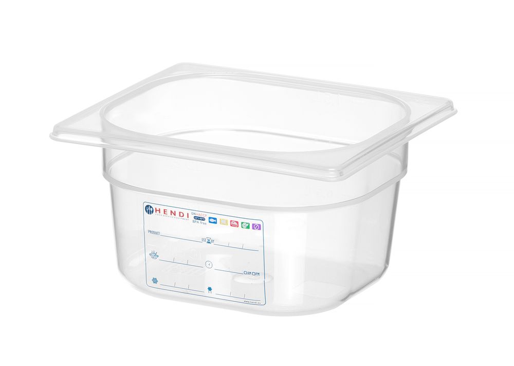 Bac Gastronorme 1/6, HENDI, GN 1/6, 1,6L, Transparent, 176x162x(H)100mm - Image 2