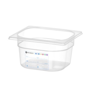 Bac Gastronorme 1/6, HENDI, GN 1/6, 1,6L, Transparent, 176x162x(H)100mm